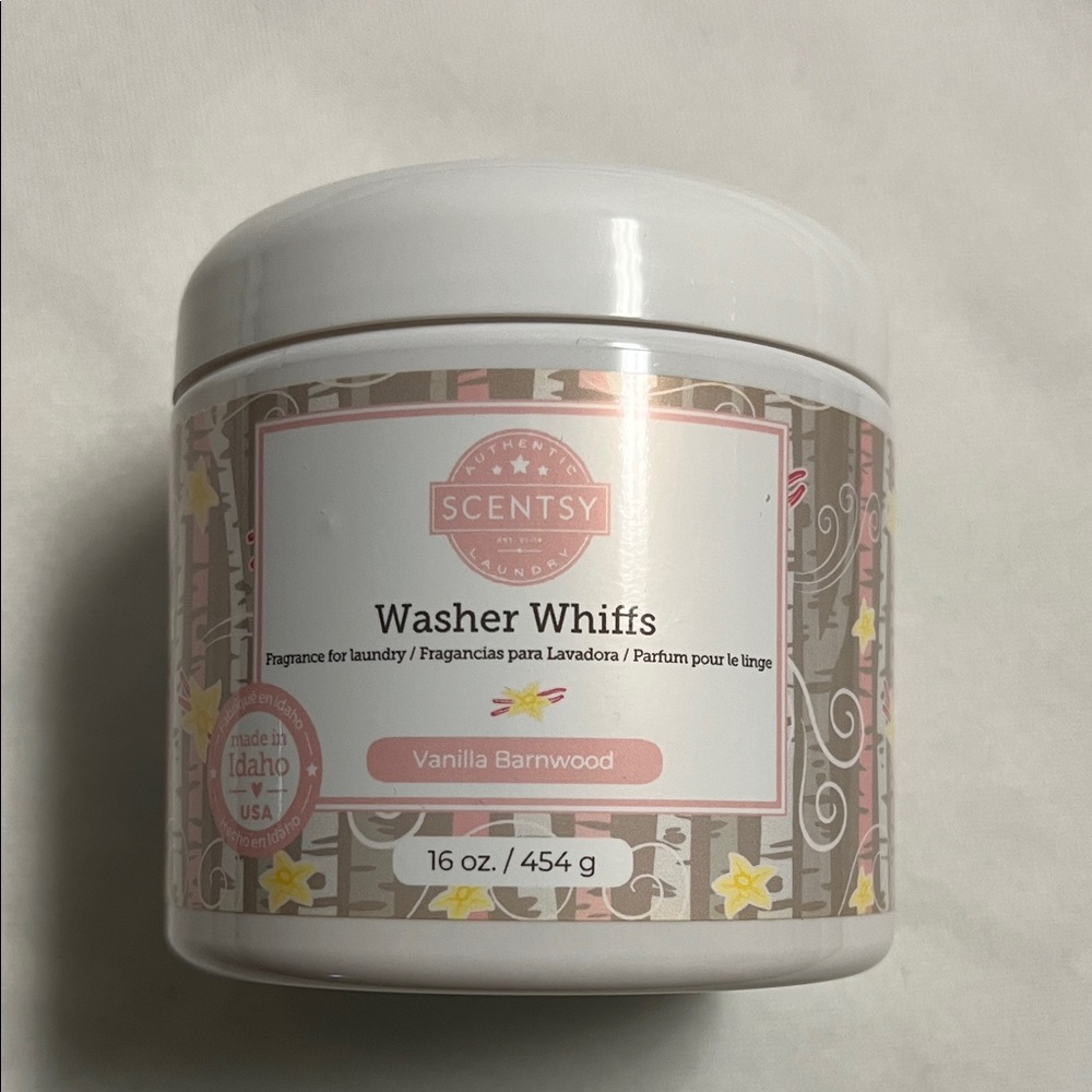 Scentsy Washer Whiffs - Vanilla Barnwood with Pink and White